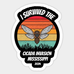 I survived the cicada invasion Mississippi 2024 Sticker